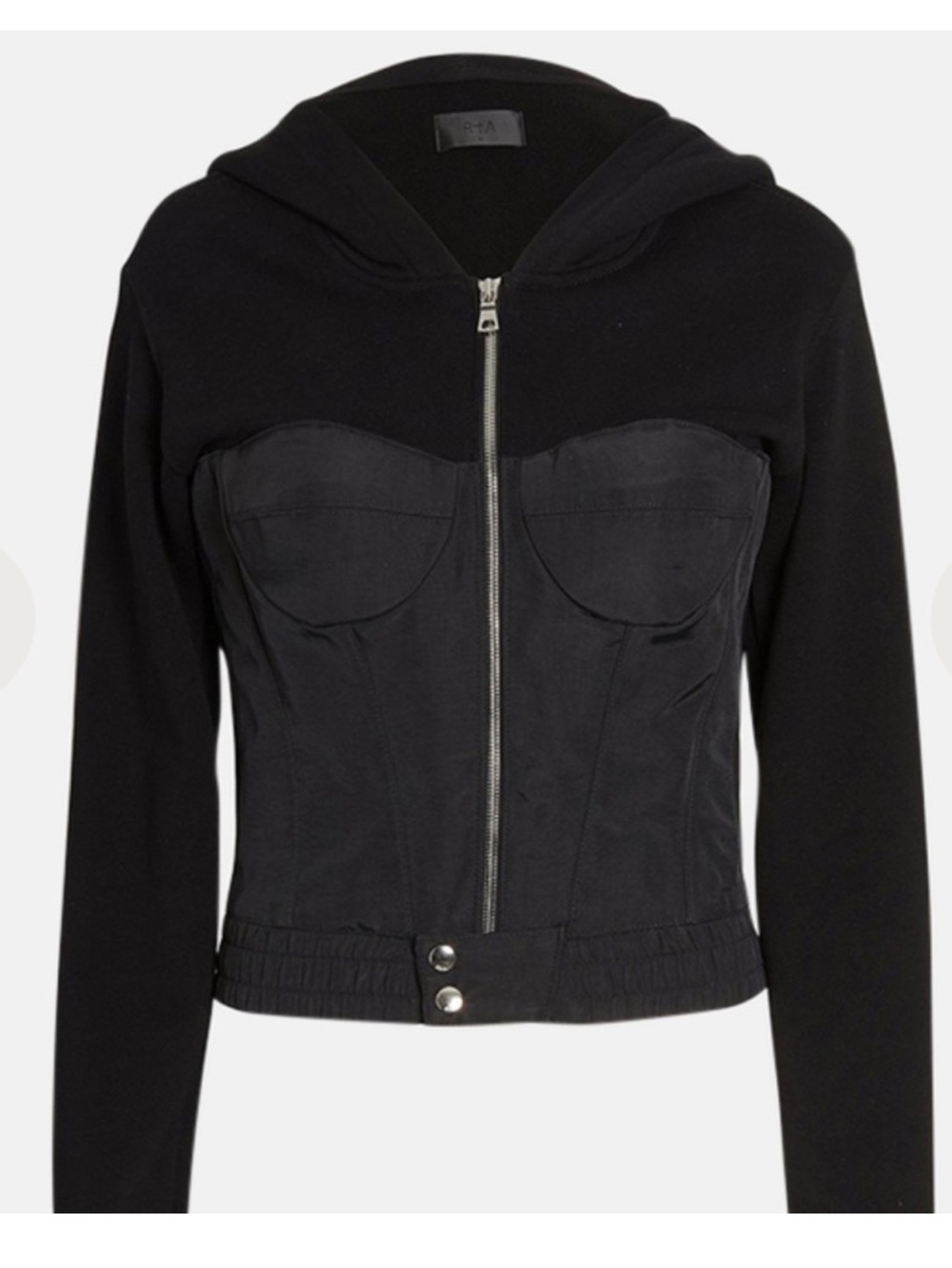 RTA Felicia Zip Hoodie Black Size M